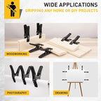 Heavy Duty Metal Spring Clamps: 4-Piece for Woodworking Spring Clamps 6-inch Tarp Clamps Heavy Duty Clips Spring Clips Metal Clamp for Pool Cover Backdrop Stand Clamps