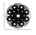 Benchmark Abrasives 4 Inch Grinder Wheels Threaded T-Type Diamond Cup Wheel with 5/8"-11 Arbor Hole for Masonry, Natural Stone, Concrete Grinding Wheel - Angle Grinder Attachments (4”)