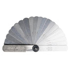PEC Tools Stainless Steel Feeler Gauge, 0.0015-0.025'' Straight Blade 1/2" Width Measuring Tool, 26 Blades, Made in USA