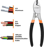 Sanuke Cable Cutters, 6-Inch High Leverage Cable Cutter Heavy Duty-Multifunctional Compact Sharp Cutting for Aluminum, Copper, Wire, Communications Cable