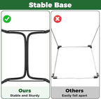 2PCS Outdoor Trash Bag Holder Stand Metal Garbage Bag Holder for Yard Work Frame Holds 30-45 Gallons Trash Bags Portable Leaf Bag Holder for Leaves Camping Lawn Party Weeding Yard Gardening（2pcs）