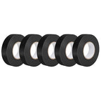 Electrical Tape, Black, 3/4 inch x 65 ft, High Temperature Electric Tape Weatherproof for Home DIY, Repairs, Electrical, Automotive and Equipment, 5-Pack (5)