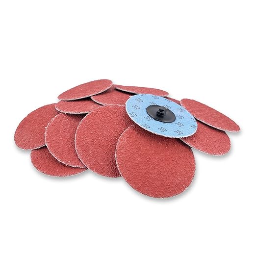 VSM 25-Pack - 3 inch 60 Grit (Medium) - Ceramic Plus Quick-Change Disc with Top-Size, Type R, Tear-Resistant Polyester Backing, Hand-Held Machine Compatible, Durable Abrasive Discs