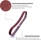 1/2 X 18 Inch Sanding Belt, 60 Grit Aluminum Oxide Craftmas Belt Sandpaper for Mini Air Belt Sander, 24 Pack(1/2x18 Inch,60 Grit)