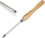 Overall length 18 3/4" Carbide Tipped Rougher Chisel For Woodturning, Beech handle length: 12 1/2", Tool bar length: 6 1/4", with 11 * 11 * 2mm TCT SQUARE BLADE