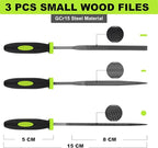 Yougfin 19 pcs File Set, Includes 5 pcs Large Steel Files, 12 pcs Jewelers File Set and Wire Brushes Ideal Hand File Tools for Woodwork, Metal, Model Applications
