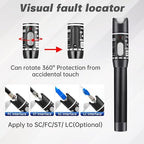 Moocci 3 Pcs Visual Fault Locator Fiber Optic Tester - VFL Fiber Optic Cable Tester Meter with FC to LC Adapter - Tools Kit for FC/SC/ST/LC Connector,Network Cable Test -Green Purple White