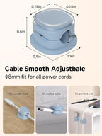 Magnetic Cable Clips, Adjustable Cord Holder Management, Adhesive Wire Keeper Organizer for Home Office Desk Phone PC Car Wall Desktop Nightstand Appliance (9-PCS Blue)