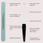Nail Files and Buffers, 10PCS Professional Metal Nail File and Buffer Block (600/3000 Grit) for Natural Nails, Double Sided Washable & Reusable Manicure Kit for Women Home & Salon