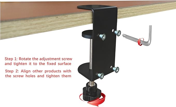 3 inch C-Clamp with Four Small Holes in the back, 1-Pack Adjustable Desk C Clamps for Range 0.35"~3.37", Versatile Clamp for Brake, Parts Assembly, Fastening, Welding, Woodwork, Metal Work