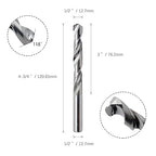 1/2" Solid Carbide Jobber Drill Bits with Straight Shank and 118° Point Angle, Made from Tungsten Carbide Material,1-Pieces