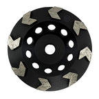 Benchmark Abrasives 4 Inch Grinder Wheels Arrow Type Diamond Cup Wheel with 5/8"-11 Arbor Hole for Masonry, Marble, Natural Stone, Concrete Grinding Wheel - Angle Grinder Attachments (4”)