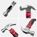 Small Hammer12oz, Small Hammer Tool, Claw Hammers, Small Hammer for Picture Hanging, Martillos De Construccion, Small Hammer for Women, Suitable for Family, Camping, Stakes, DIY, Red x Black
