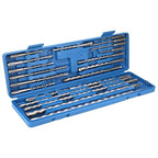 Rotary Hammer SDS Plus Drill Bits & Chisels Set- 20Pcs Concrete Masonry SDS Plus Drill Bits with Portable Plastic Box- SDS Plus Shank Fits Rotary Hammer
