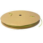 Kable Kontrol Heat Shrink Tubing - 1/4” Inch - 100' Ft Long, Yellow & Green Polyolefin - 2:1 Industrial Shrink Tube & Cable Sleeve for Electrical Wire Insulation - Rated for 600 V