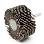 Benchmark Abrasives 2" x 1" Aluminum Oxide Flap Wheel with 1/4" Shank Mounted, Perfect for Woodworking Grinding Polishing Rust Paint Removal (10 Pack) - 80 Grit