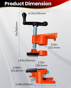 Pipe Clamps 3/4 inch 6 Pack Pipe Clamp with Unique Foot Ideal for Carpentry, Home Improvement, and DIY Projects Wood Gluing Clamps (Orange, 3/4 IN with Pads)