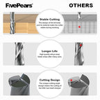 FivePears Up Cut Spiral Router Bit for CNC, 1/2 inch Cutting Diameter and 1/2 inch Cutting Length 1/2 inch Shank Carbide End Mill Router Bit for Wood Carving Engraving Grinding Grooving