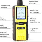Exhaust Gas Analyzer Carbon Monoxide by Forensics Detectors | Motorcycle, Forklift, Automotive, Small Engine | USA NIST Calibration and Certificate | Probe, Water Trap and Filters | 0-2% CO |