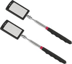Inspection mirror telescoping with light Mirror practical addition to car repair, and anyone's toolbox Inspection Tool for Checking Vehicle, and Other Small Parts Extended (Inspection mirror-2PCS)