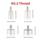 Flat Contact Points for Dial Digital Indicator Depth Gauge Thickness Gauge M2.5 Thread（A Set 4 PCS with Different Specifications)