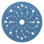 3M AMAPR Hookit 3M Blue Abrasive Discs 36180, Multi-Hole, Featheredging, Primer Sanding, Paint Preparation, 6 in, 320 Grade, 50 Discs/Carton
