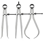 Acrux7 3Pcs 8 Inch Long Spring Caliper Set, Carbon Steel Outside Divider Caliper Compass, Calipers Measuring Tool for Wood Turning Lathe Projects