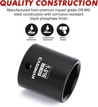 CASOMAN 1/2" Drive x 1-3/16" Impact Socket, 6-Point, SAE, CR-MO