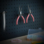VISEMAN 6" Mini Needle Nose Pliers with Comfort Grip Handles, 2PCS Long Nose Pliers Set for Handmade Craft, Pink
