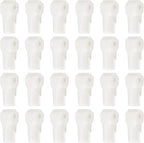 PATIKIL 6 mm Stop Peg Lock, 25 Pcs Pegboard Hooks Anti Sweep Theft Hook Locks Plastic Pegs for Mobile Accessories Shop Clothes Retail Security Display, White