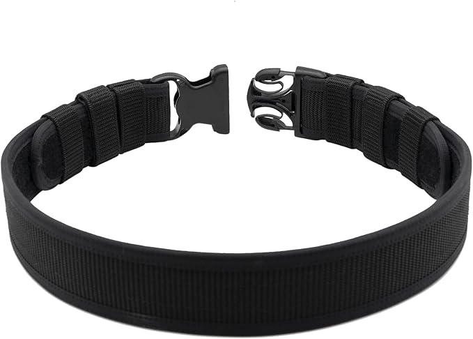 Duty Belt w/ 4 Keepers 2" Nylon Stiff Utility Belt Police Law Enforcement Security Work Patrol Gear Carrier L