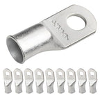 SELTERM 10pcs 2/0 AWG-3/8 Stud Tinned Copper Wire Lugs, Heavy Duty Battery Cable Ends,00 Gauge Ring Terminals, UL Battery Lugs Marine Grade Copper Eyelets Electrical Battery Terminal Connectors
