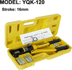 Hydraulic Cable Lug Crimper Hydraulic Wire Crimper Battery Lug Terminal Cable Crimping Tool, Wire Crimping Tool with 8 die Pairs (8 AWG to 250 MCM)