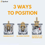 SpeTool Brass Router Template Bushing Guide Set with Centering Pin&Cone for Porter Cable Style Router Sub Bases, 10-Piece Solid Router Guide Bushing Includes Aluminum Carrying Case