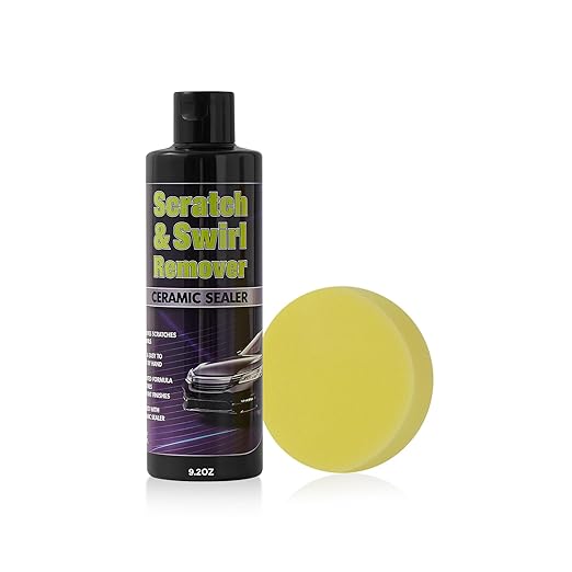 Upgraded Car Scratch Remover Kit, Scratch Remover for Vehicles ＆ Cars, Car Paint Scratch Repair, Polishing ＆ Rubbing Compound Paint Restorer with Applicator Pad, add Gloss ＆ Shine 9.2OZ