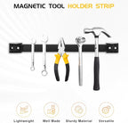 DGSL Magnetic Tool Holder Strip 5 Pack, 12 In Heavy Duty Tool Organizer Magnetic Strip, Tool Magnet Bar For Garage Tool Organization