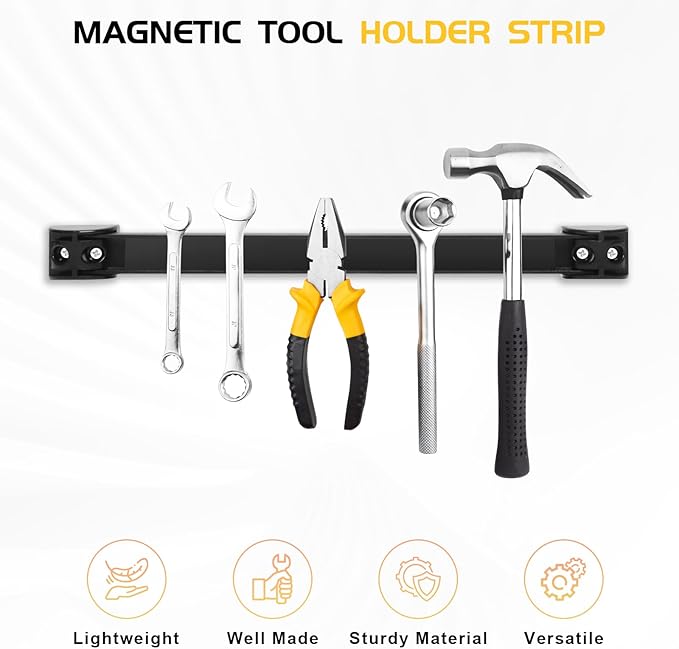 DGSL Magnetic Tool Holder Strip 5 Pack, 18 In Heavy Duty Tool Organizer Magnetic Strip, Tool Magnet Bar For Garage Tool Organization