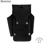 FESA Small Leather Tool Pouch - 5-in-1 Heavy Top Grain Leather Small Tool Pouch with a Steel Hammer Loop, 4 Pockets & Reinforced Heavy Duty Rivets - Fits Belts up to 3" - Handcrafted
