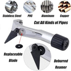 GOLDEAL Tube Cutter,Constant Swing Pipe Cutter Tool for Metal Pipe,1/4"-1-5/8",with 5 Spare Cutting Blades & Deburring Tool,Bike Front Fork/Seatpost/Seat Tube/Steerer Tube Cutter(Silver)