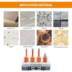 Diamond Core Drill Bit Kit BGTEC Diamond Hole Saw Tile Cutter for Porcelain Tile Ceramic Marble Brick Granite Stone, 5/8"-11 Thread Hole Saw 6/8/10mm+4/5" Chamfer Bits