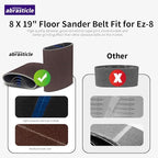 12 Packs 8 x 19 inch 80 Grit Cloth Floor Sanding Belts Ideal for Sanding Commercial and Residential Flooring