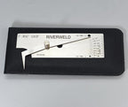 RIVERWELD V-WAC Single Weld Gauge Pit Depth Weld Gage Welding Inspection Thread Gauges Undercuts/Pits to 1/2 Inch by 1/32 Inch Increments Marks Inch