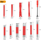 GOOACC 11PCS Trim Removal Tool Kit, Metal & Nylon Pry Tools Set for Car Door Panel, Dashboard, Audio, Clips, Fastener Remover w/Storage Box – Red
