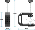 CAMVATE C Clamp(Widen) with Multiple 1/4"-20 and 3/8"-16 Threads (2.25" Neck) - 3305