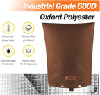 TOHONFOO Backflow Preventer Pipe Insulation Cover (5°F) - Irrigation Sprinkler Valve Insulated Pouch - Water Well Pump Cover - Sturdy 5 Layers for Winter Freeze Protection, 16" W x 20" H, Brown