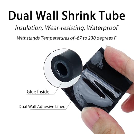 10 Sizes 505 Pieces Large Adhesive Heat Shrink Tubing Kit 3:1 Ratio Industrial Marine Grade Waterproof