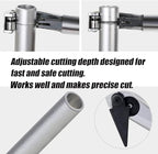 GOLDEAL Tube Cutter,Constant Swing Pipe Cutter Tool for Metal Pipe,1/4"-1-5/8",with 5 Spare Cutting Blades & Deburring Tool,Bike Front Fork/Seatpost/Seat Tube/Steerer Tube Cutter(Silver)