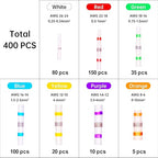 400PCS Solder Seal Wire Connectors, Heat Shrink Butt Connectors Solderstick Solder Stick Waterproof Wire Electrical Connector Kit for Marine Automotive Boat Truck Wire Joint (26-6 Gauge)
