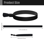 100 Pcs Cloth Event Wristband, Disposable Wristbands for Events, Colored Wristbands Events,for Lightweight Concert,Club Entrance Wrist Strap Party Wristband Event (Color : Black)