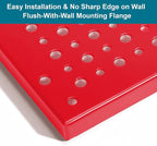 Metal Pegboard for Garage Storage,Steel Pegboard Heavy Duty 16-Inch X 32-Inch Metal Peg Board Tool Organization Panels (Red, 2 Pack)
